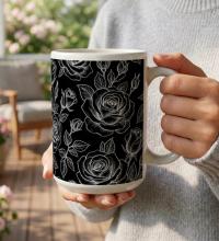 Roses - Floral Cups -  Large and Small Ceramic Mugs