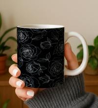 Floral Cups -  Large and Small Ceramic Mugs
