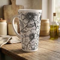 Latte 17oz Ceramic Mug - Coffee or Tea Cup, Extra Tall