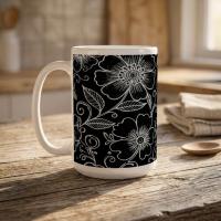 Floral Cups -  Large and Small Ceramic Mugs