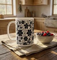 Floral Cups -  Large and Small Ceramic Mugs