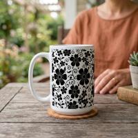 Floral Cups -  Large and Small Ceramic Mugs