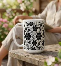 Floral Cups -  Large and Small Ceramic Mugs