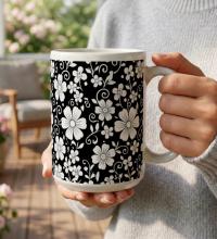 Floral Cups -  Large and Small Ceramic Mugs