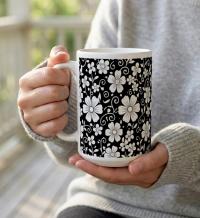 Floral Cups -  Large and Small Ceramic Mugs