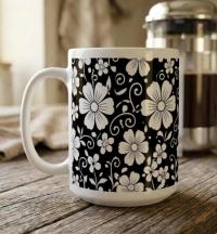 Floral Cups -  Large and Small Ceramic Mugs