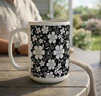 Floral Cups -  Large and Small Ceramic Mugs
