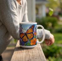 Butterfly Cups, Large and Small Mug Set