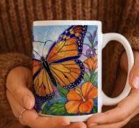 Butterfly Cups, Large and Small Mug Set