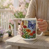 Butterfly Cups, Large and Small Mug Set
