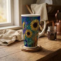 Latte 17oz Ceramic Mug - Coffee or Tea Cup, Extra Tall