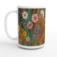 Floral Cups -  Large and Small Ceramic Mugs