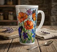 Latte 17oz Ceramic Mug - Coffee or Tea Cup, Extra Tall