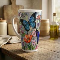 Latte 17oz Ceramic Mug - Coffee or Tea Cup, Extra Tall