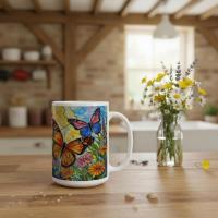 Butterfly Cups, Large and Small Mug Set