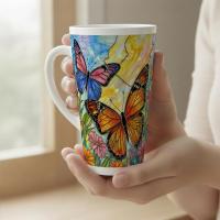 Latte 17oz Ceramic Mug - Coffee or Tea Cup, Extra Tall