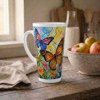 Latte 17oz Ceramic Mug - Coffee or Tea Cup, Extra Tall