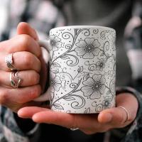 Floral Cups -  Large and Small Ceramic Mugs
