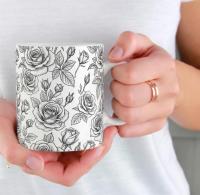 Roses - Floral Cups -  Large and Small Ceramic Mugs