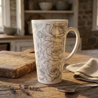 Latte 17oz Ceramic Mug - Coffee or Tea Cup, Extra Tall