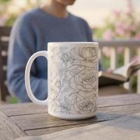 Roses - Floral Cups -  Large and Small Ceramic Mugs
