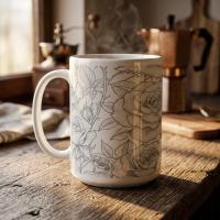 Roses - Floral Cups -  Large and Small Ceramic Mugs