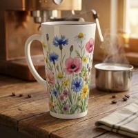 Latte 17oz Ceramic Mug - Coffee or Tea Cup, Extra Tall