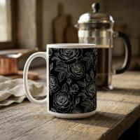 Roses - Floral Cups -  Large and Small Ceramic Mugs