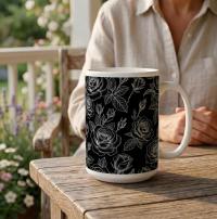Roses - Floral Cups -  Large and Small Ceramic Mugs