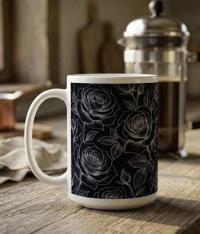 Roses - Floral Cups -  Large and Small Ceramic Mugs