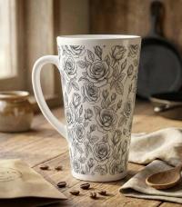 Latte 17oz Ceramic Mug - Coffee or Tea Cup, Extra Tall