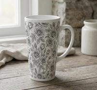 Latte 17oz Ceramic Mug - Coffee or Tea Cup, Extra Tall
