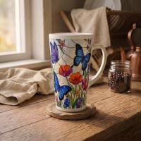 Latte 17oz Ceramic Mug - Coffee or Tea Cup, Extra Tall