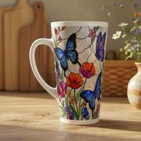 Latte 17oz Ceramic Mug - Coffee or Tea Cup, Extra Tall