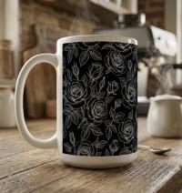 Roses - Floral Cups -  Large and Small Ceramic Mugs