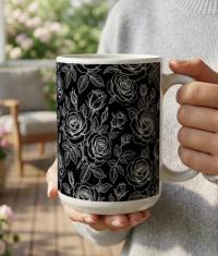 Roses - Floral Cups -  Large and Small Ceramic Mugs