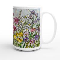 Floral Cups -  Large and Small Ceramic Mugs