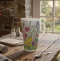 Latte 17oz Ceramic Mug - Coffee or Tea Cup, Extra Tall