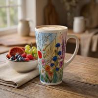 Latte 17oz Ceramic Mug - Coffee or Tea Cup, Extra Tall