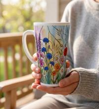 Latte 17oz Ceramic Mug - Coffee or Tea Cup, Extra Tall