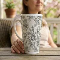Latte 17oz Ceramic Mug - Coffee or Tea Cup, Extra Tall