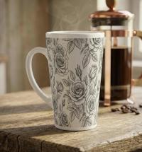 Latte 17oz Ceramic Mug - Coffee or Tea Cup, Extra Tall