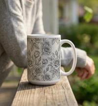 Roses - Floral Cups -  Large and Small Ceramic Mugs
