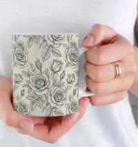 Roses - Floral Cups -  Large and Small Ceramic Mugs