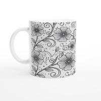 Floral Cups -  Large and Small Ceramic Mugs