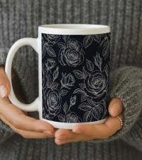 Roses - Floral Cups -  Large and Small Ceramic Mugs