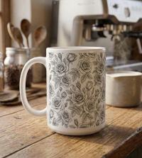 Roses - Floral Cups -  Large and Small Ceramic Mugs