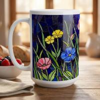 Floral Cups -  Large and Small Ceramic Mugs