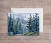 Forest Greeting Cards, Botanical Art, Blank Gift Cards