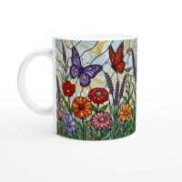 Butterfly Cups Set -  Large and Small Ceramic Mugs